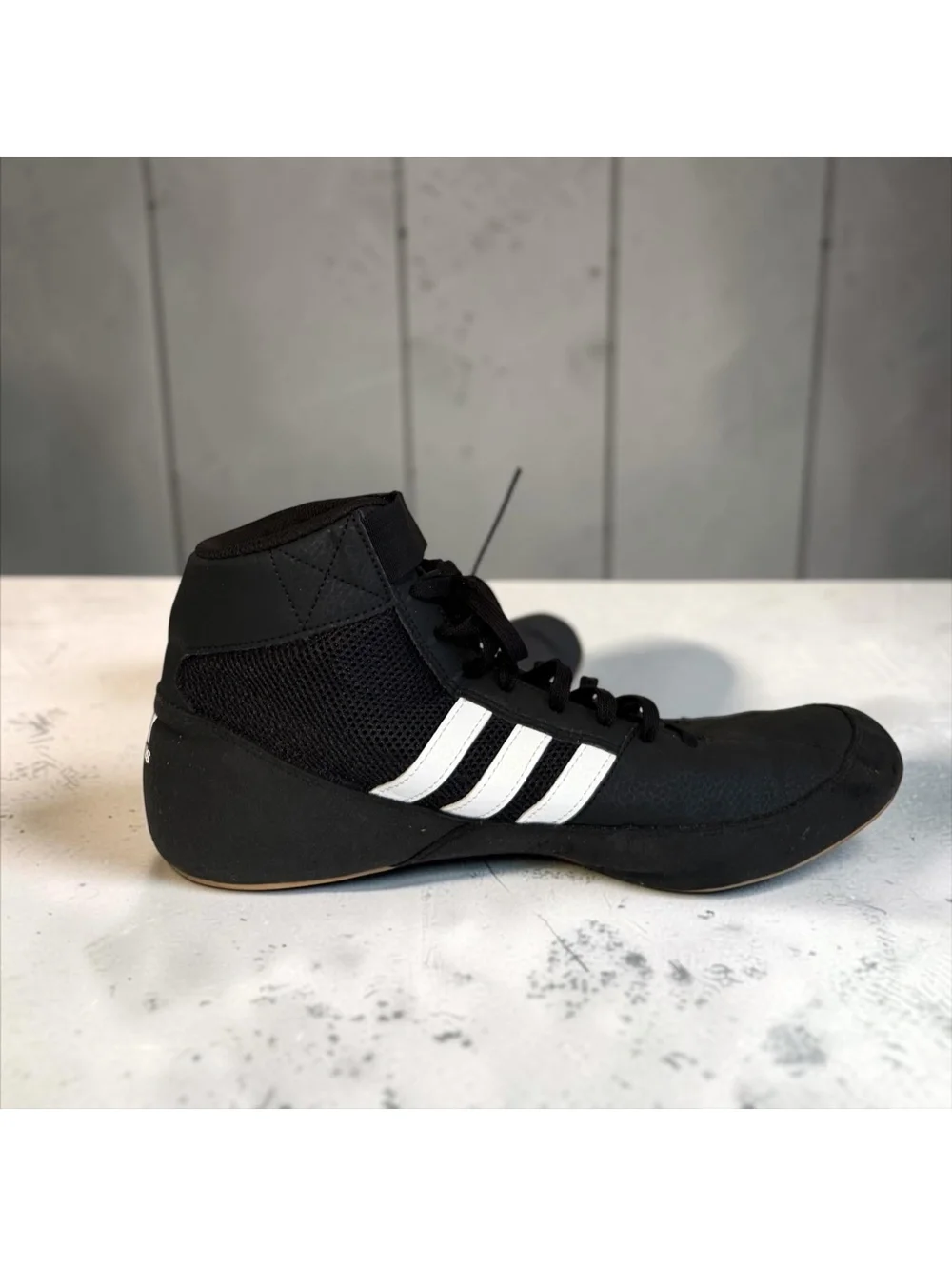 Adidas HVC 2 Wrestling Boxing Shoes Black White Men's Size 10